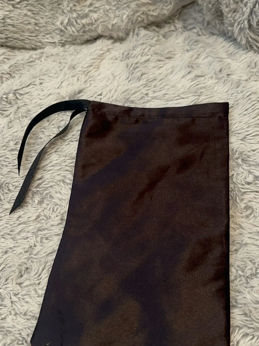 Gucci Black Drawstring Pouch with Gold Logo